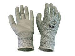 Scan 2AYH33J-24 Grey PU Coated Cut 5 Gloves - L (Size 9)