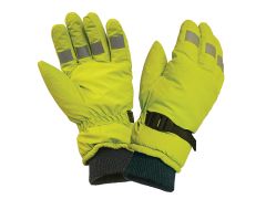 Scan ZX001-T SCAGLOHVISL Hi-Visibility Gloves  Yellow - L (Size 9)