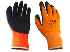 Scan 2ARK46J-24 Hi-Vis Orange Foam Latex Coated Gloves - L (Size 9)