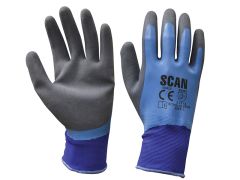 Scan 2ARK64L-24 SCAGLOLATWP Waterproof Latex Gloves - L (Size 9)