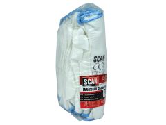 Scan 5004W White PU Coated Gloves - L (Size 9) (Pack 12)