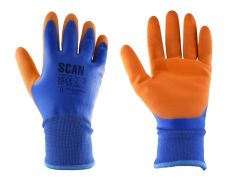 Scan W2101 Thermal Waterproof Latex Coated Gloves - L (Size 9)
