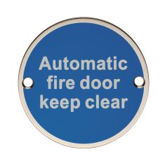 Eurospec SEX1022SSS Automatic Fire Door - Keep Clear 
