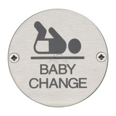 Steel Line Baby Change Symbol Satin