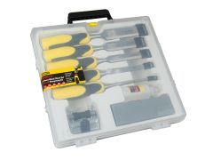 STANLEY 5-16-421 DYNAGRIP Chisel with Strike Cap Set, 5 Piece + Accessories