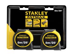 STANLEY FMHT81558-5 Classic Tape Twin Pack 8m/26ft (Width 32mm) STA581558
