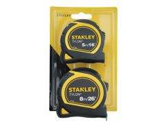 STANLEY STHT9-98985 Pocket Tapes 5m/16ft + 8m/26ft (Twin Pack) STA998985