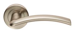 Carlisle Brass Serozzetta Trenta Lever On Rose-Door Handle-Satin Nickel
