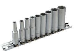 Teng M1407 M1407 Deep Socket Clip Rail Set of 10 Metric 1/4in Drive
