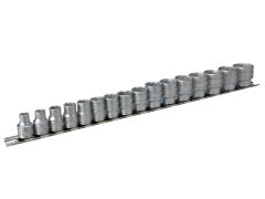 Teng M3816 Socket Clip Rail Set of 16 Metric 3/8in Drive