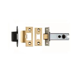 Easi-T Heavy Sprung Tubular Latch suitable for Mortice Knobs-Stainless Brass-Square