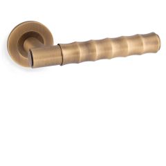 Alexander & Wilks AW225 Spitfire Bamboo Lever on Round Rose Door Handle
