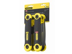 STANLEY 2-69-267 Metric & Imperial Folding Hexagon Key Set, 17 Piece