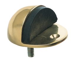 Floor Mounted Door Stop with Anti-Turn Peg-Polished Brass