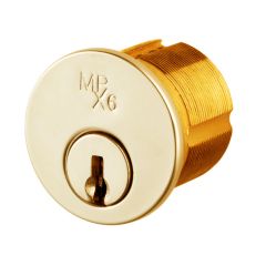 Keyed To Differ (KTD) Eurospec High Security Threaded Rim Cylinder MPx6 - 6 Pin - Polished Brass - No Extra Keys