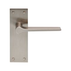 Carlisle Brass Velino Lever on Flat Backplate-Minimum 44mm-Satin Nickel-Door Handle
