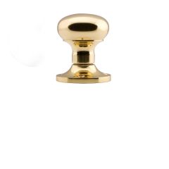 Manital Mushroom Mortice Knob Unsprung-Door Knob-Polished Brass
