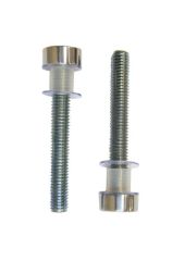 Eurospec Bolt Cap Fixing Pack to Suit Steelworx Door Pull Handle-Bright Stainless Steel-To Suit 16mm Handles